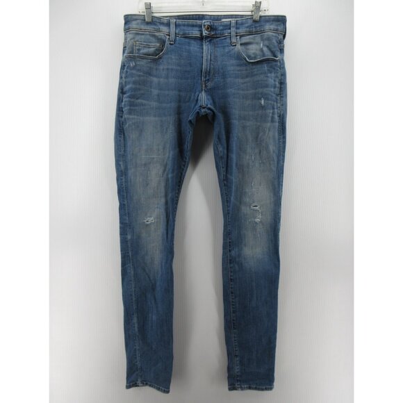 G Star Raw Jeans 35X36 3301 Deconstructed Super Slim Restored Denim - Picture 1 of 14